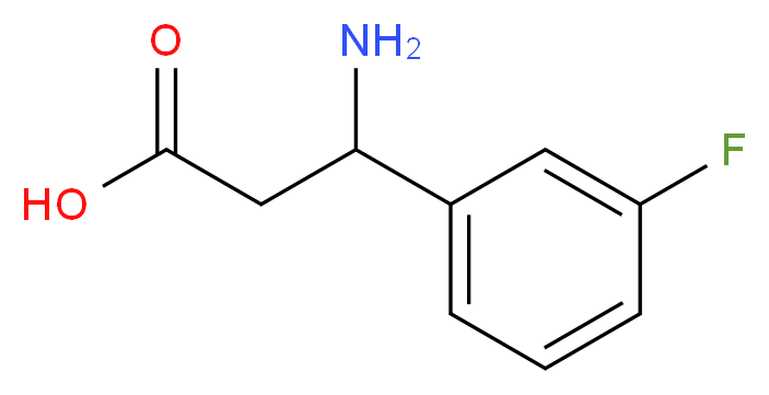 3-Amino-3-(3-fluorophenyl)propanoic acid_分子结构_CAS_)