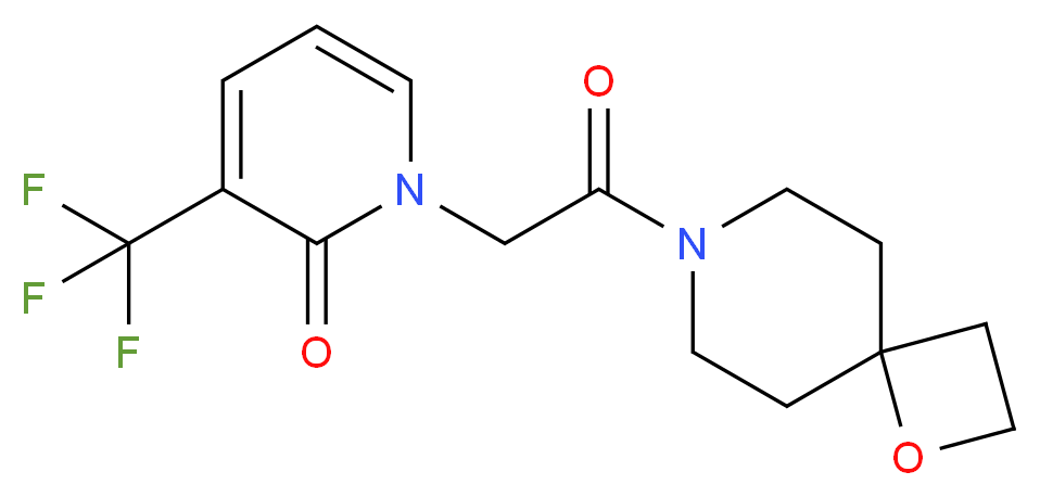 1-[2-(1-oxa-7-azaspiro[3.5]non-7-yl)-2-oxoethyl]-3-(trifluoromethyl)pyridin-2(1H)-one_分子结构_CAS_)