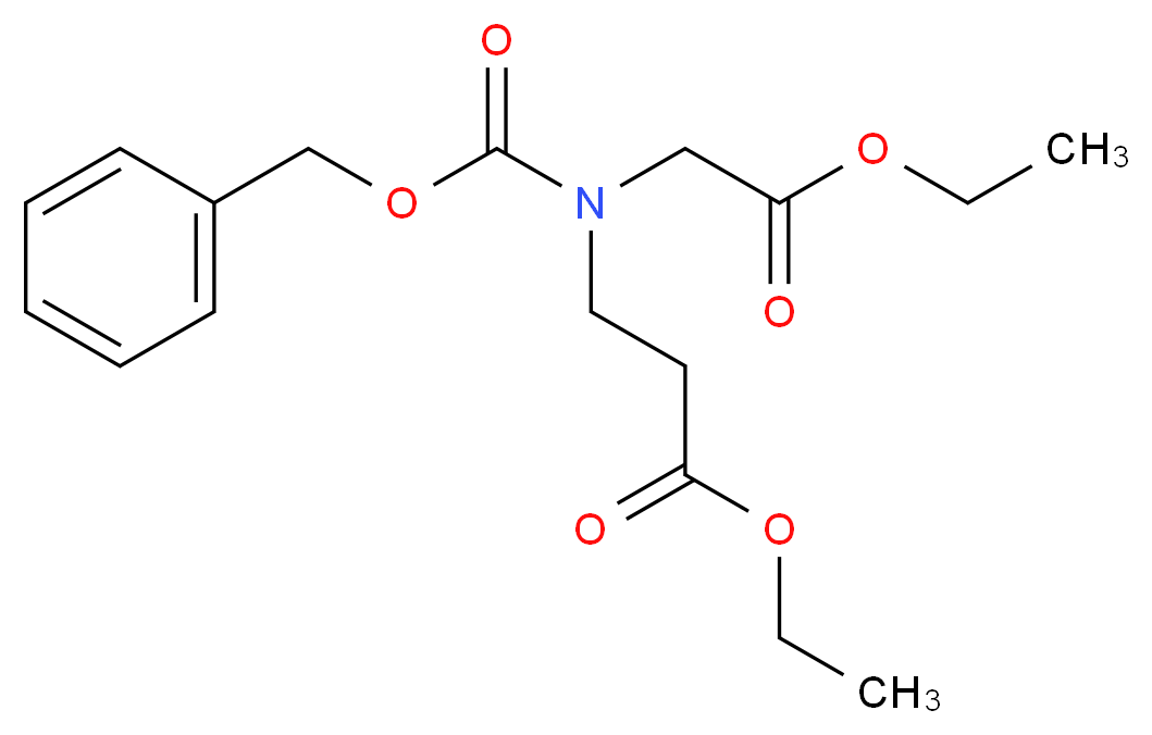 Ethyl 3-(((benzyloxy)carbonyl)-(2-ethoxy-2-oxoethyl)amino)propanoate_分子结构_CAS_51814-17-6)