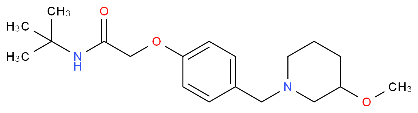 N-(tert-butyl)-2-{4-[(3-methoxypiperidin-1-yl)methyl]phenoxy}acetamide_分子结构_CAS_)