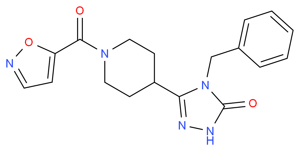 4-benzyl-5-[1-(5-isoxazolylcarbonyl)-4-piperidinyl]-2,4-dihydro-3H-1,2,4-triazol-3-one_分子结构_CAS_)