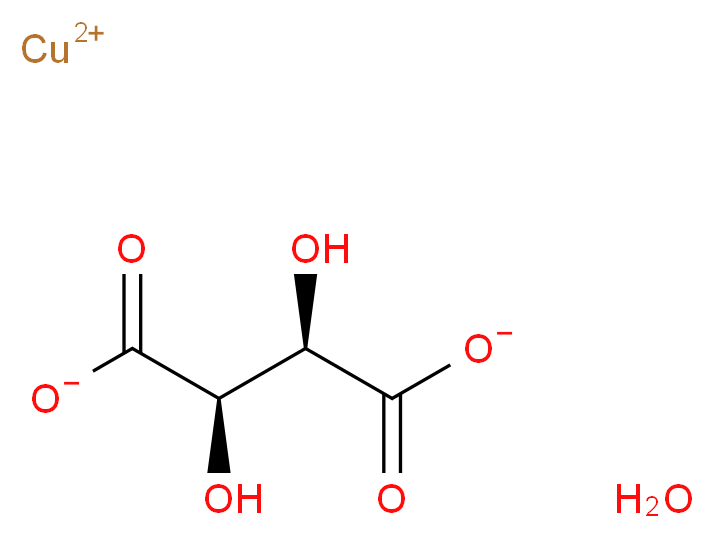 copper(2+) ion (2R,3R)-2,3-dihydroxybutanedioate hydrate_分子结构_CAS_946843-80-7