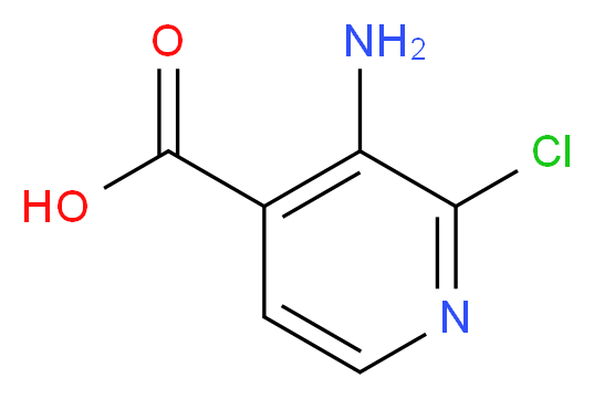 3-amino-2-chloropyridine-4-carboxylic acid_分子结构_CAS_58483-94-6