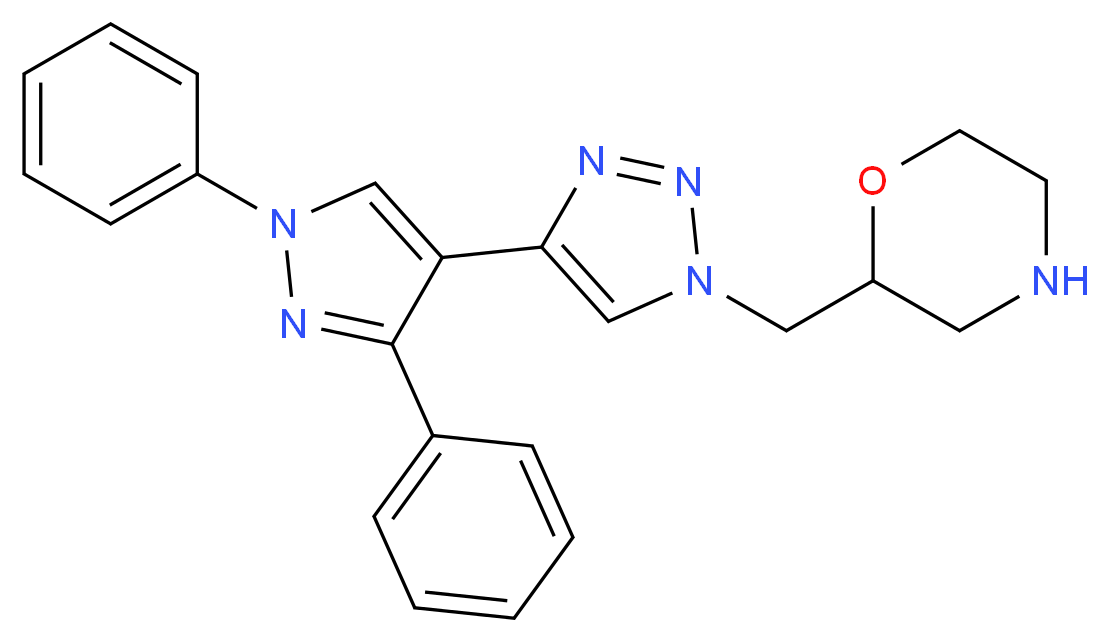 2-{[4-(1,3-diphenyl-1H-pyrazol-4-yl)-1H-1,2,3-triazol-1-yl]methyl}morpholine_分子结构_CAS_)