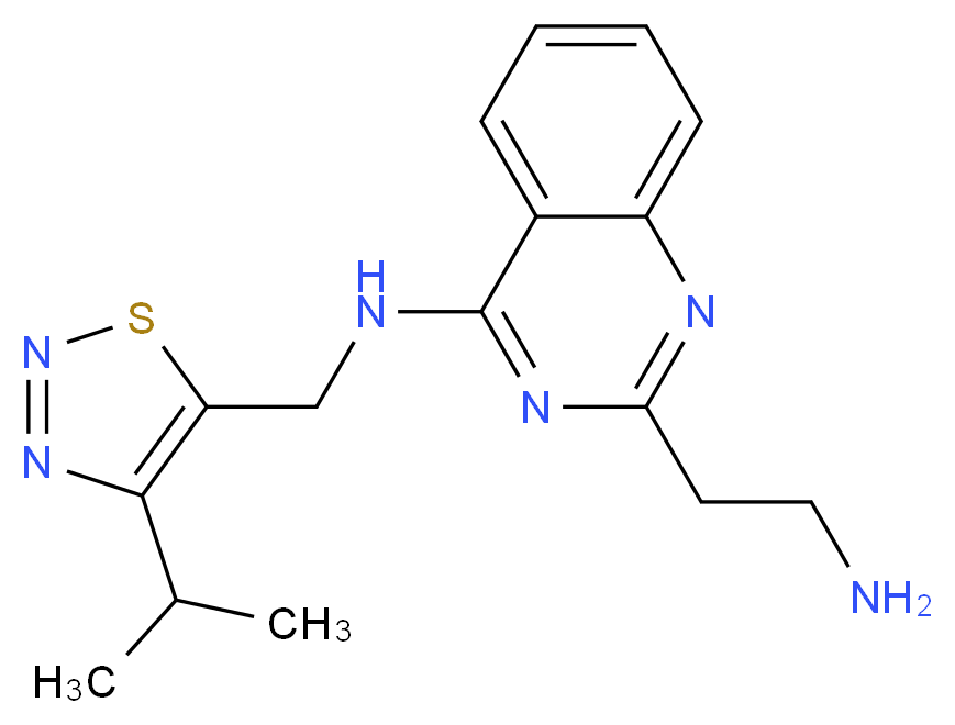 2-(2-aminoethyl)-N-[(4-isopropyl-1,2,3-thiadiazol-5-yl)methyl]quinazolin-4-amine_分子结构_CAS_)