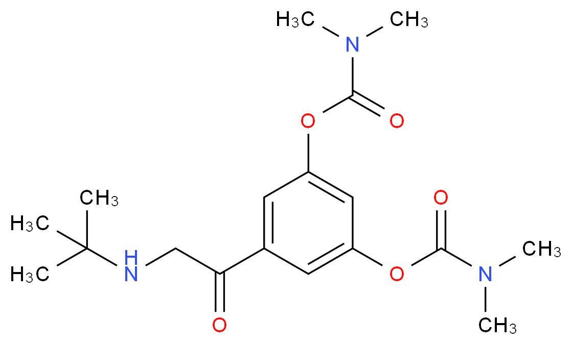 3-[2-(tert-butylamino)acetyl]-5-[(dimethylcarbamoyl)oxy]phenyl N,N-dimethylcarbamate_分子结构_CAS_112935-94-1