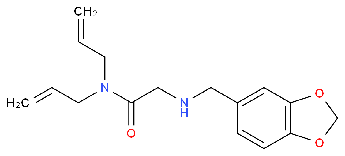 N,N-diallyl-2-[(1,3-benzodioxol-5-ylmethyl)amino]acetamide_分子结构_CAS_)