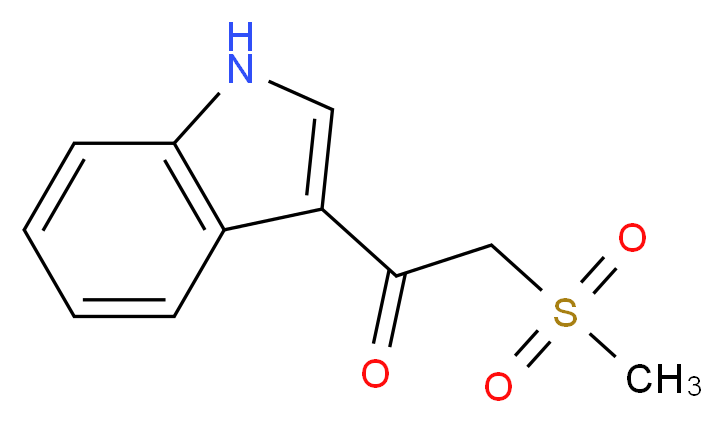 1-(1H-Indol-3-yl)-2-(methylsulfonyl)-1-ethanone_分子结构_CAS_)
