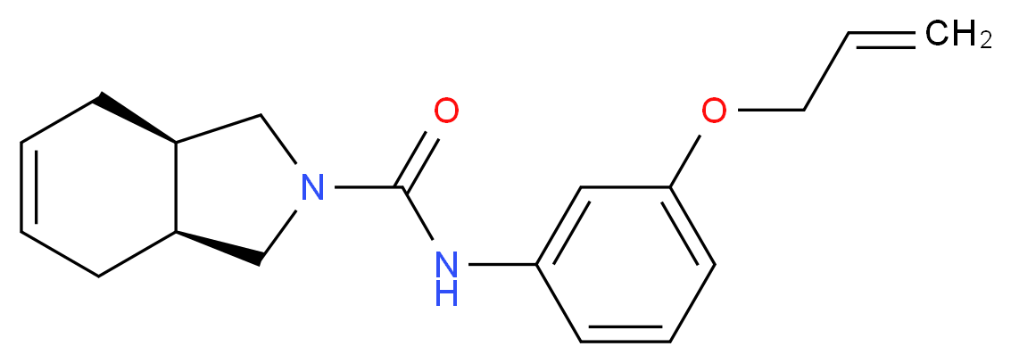 (3aR*,7aS*)-N-[3-(allyloxy)phenyl]-1,3,3a,4,7,7a-hexahydro-2H-isoindole-2-carboxamide_分子结构_CAS_)