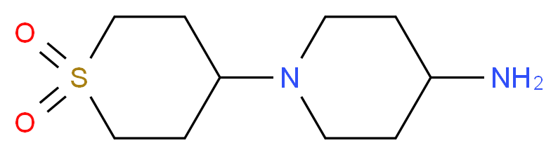 4-(4-aminopiperidin-1-yl)-1λ<sup>6</sup>-thiane-1,1-dione_分子结构_CAS_1156407-08-7