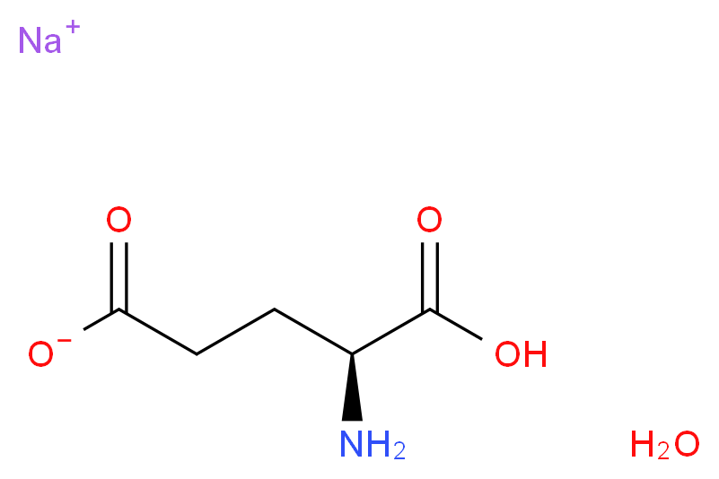 sodium (4S)-4-amino-4-carboxybutanoate hydrate_分子结构_CAS_6106-04-3