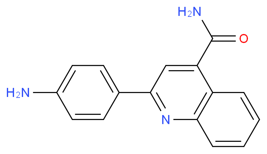 2-(4-aminophenyl)-4-quinolinecarboxamide_分子结构_CAS_444151-71-7)