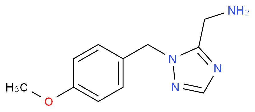 {1-[(4-methoxyphenyl)methyl]-1H-1,2,4-triazol-5-yl}methanamine_分子结构_CAS_199014-16-9