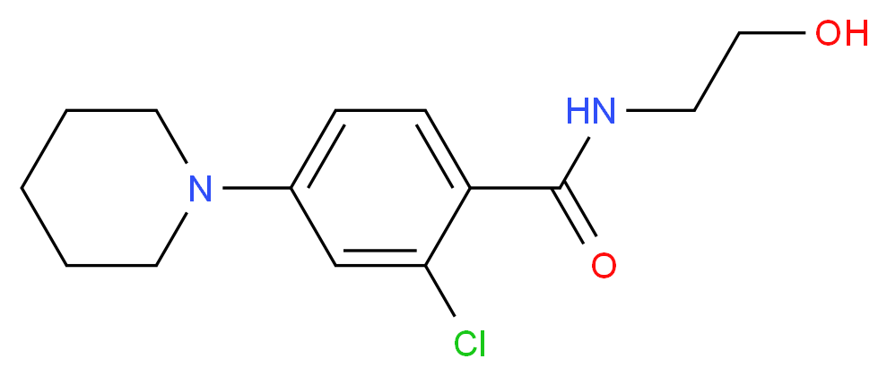 2-Chloro-N-(2-hydroxyethyl)-4-piperidinobenzenecarboxamide_分子结构_CAS_)