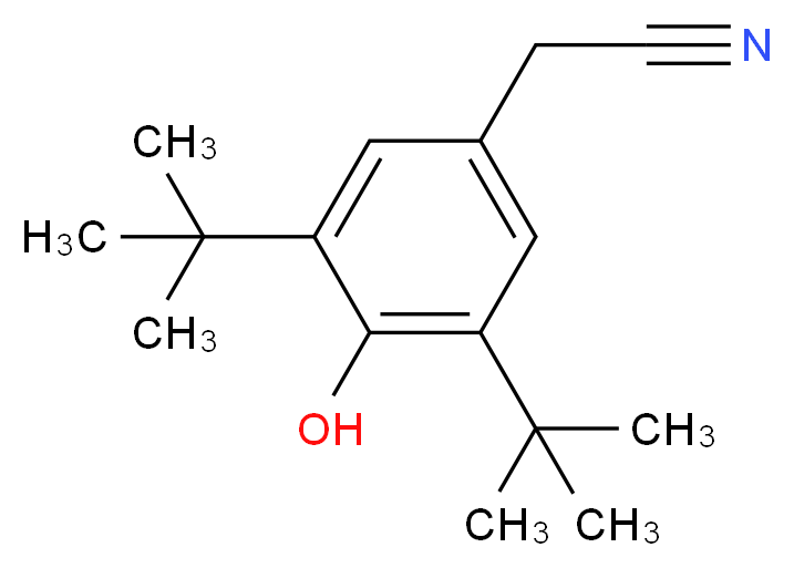 3,5-二叔丁基-4-羟基苯乙腈_分子结构_CAS_1611-07-0)