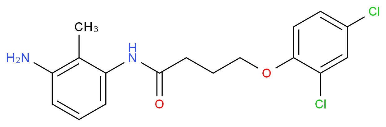 N-(3-Amino-2-methylphenyl)-4-(2,4-dichlorophenoxy) butanamide_分子结构_CAS_)
