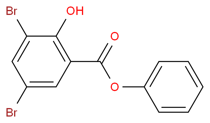 Phenyl 3,5-dibromo-2-hydroxybenzoate_分子结构_CAS_)