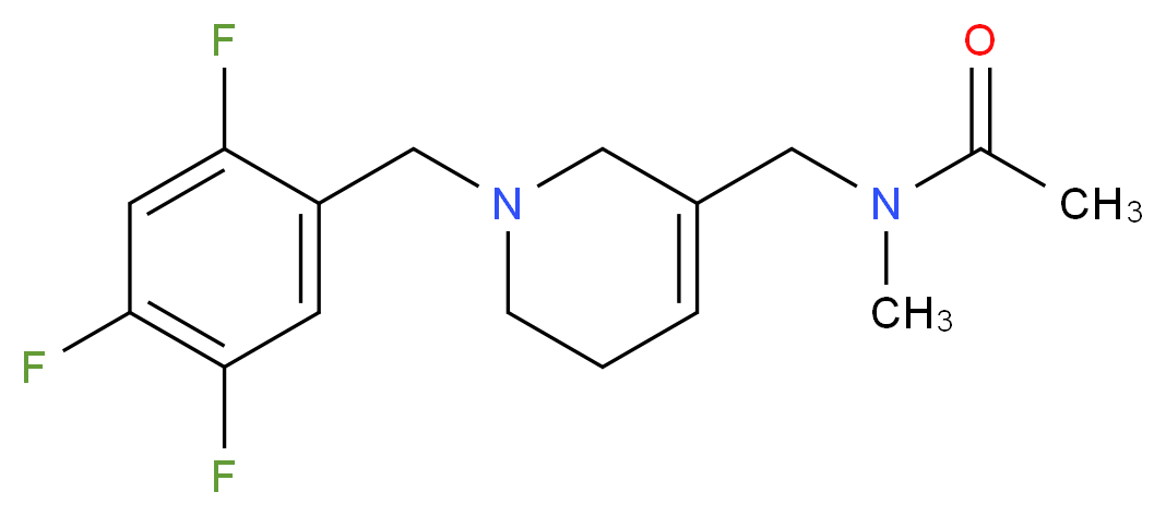 N-methyl-N-{[1-(2,4,5-trifluorobenzyl)-1,2,5,6-tetrahydropyridin-3-yl]methyl}acetamide_分子结构_CAS_)