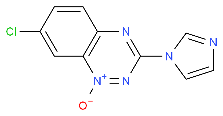 7-chloro-3-(1H-imidazol-1-yl)-1,2,4-benzotriazin-1-ium-1-olate_分子结构_CAS_72459-58-6