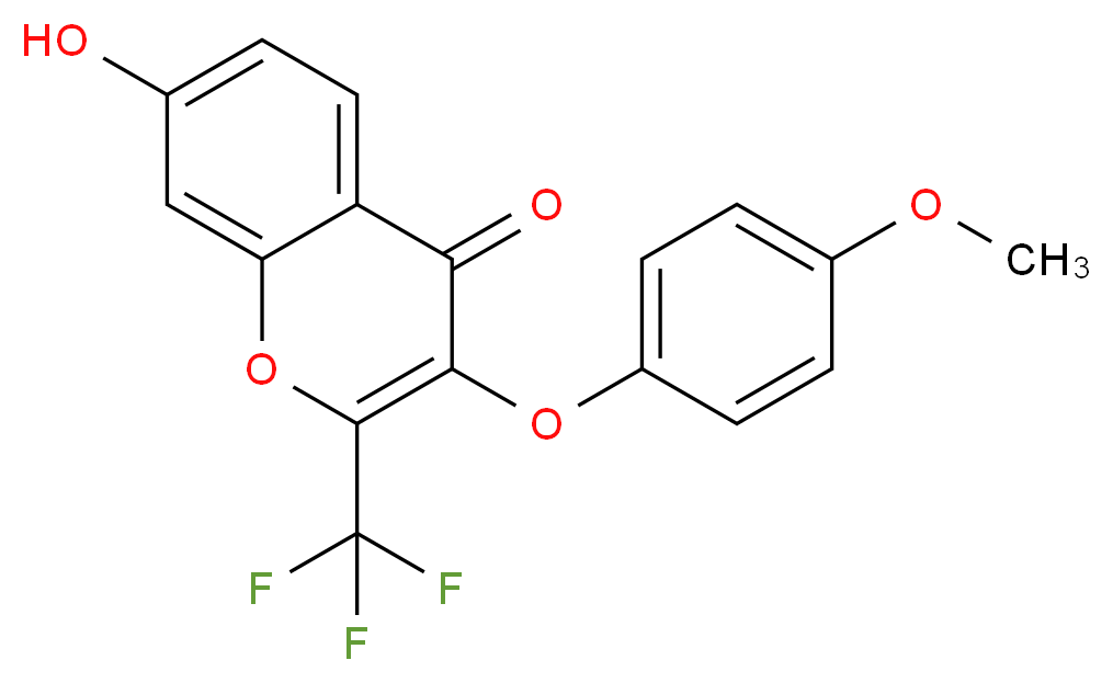 7-Hydroxy-3-(4-methoxyphenoxy)-2-(trifluoromethyl)-4H-chromen-4-one_分子结构_CAS_302952-79-0)