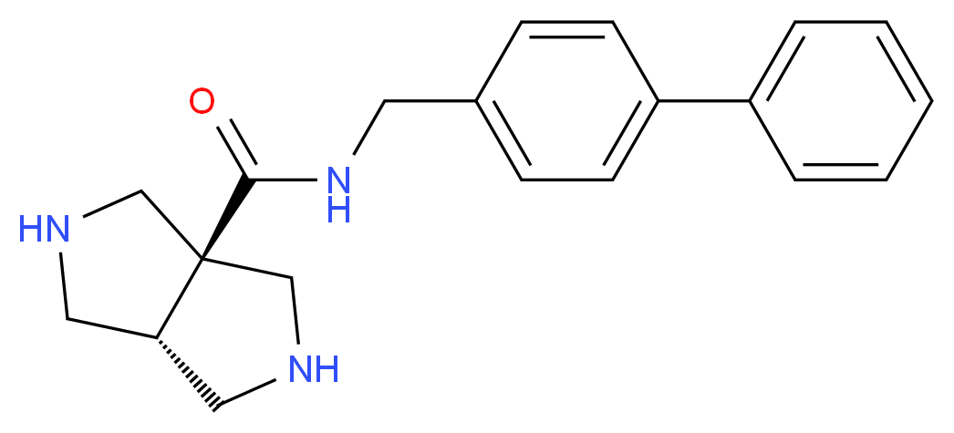 cis-N-(biphenyl-4-ylmethyl)hexahydropyrrolo[3,4-c]pyrrole-3a(1H)-carboxamide_分子结构_CAS_)