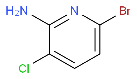 6-bromo-3-chloropyridin-2-amine_分子结构_CAS_1060815-73-7