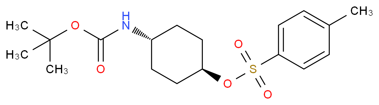 tert-butyl N-[(1r,4r)-4-[(4-methylbenzenesulfonyl)oxy]cyclohexyl]carbamate_分子结构_CAS_957035-42-6