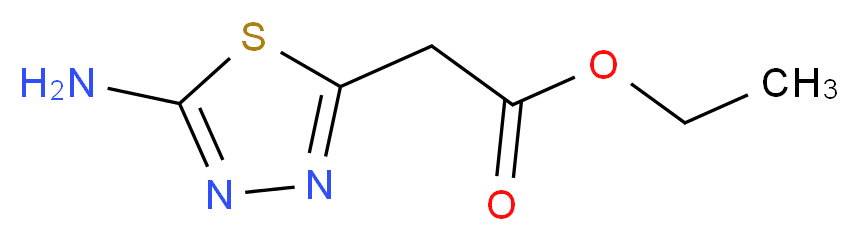 ethyl 2-(5-amino-1,3,4-thiadiazol-2-yl)acetate_分子结构_CAS_)