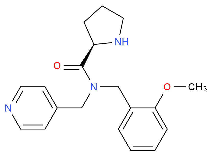 N-(2-methoxybenzyl)-N-(pyridin-4-ylmethyl)-D-prolinamide_分子结构_CAS_)