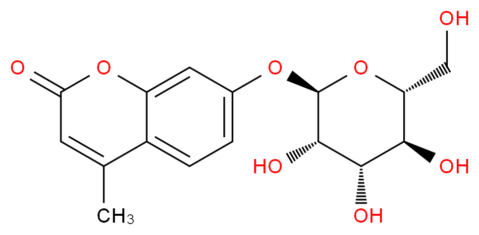4-methyl-7-{[(2R,3S,4S,5S,6R)-3,4,5-trihydroxy-6-(hydroxymethyl)oxan-2-yl]oxy}-2H-chromen-2-one_分子结构_CAS_28541-83-5