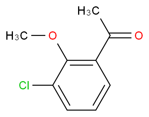 1-(3-chloro-2-methoxyphenyl)ethan-1-one_分子结构_CAS_99585-09-8