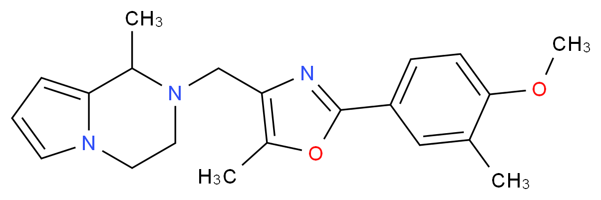 2-{[2-(4-methoxy-3-methylphenyl)-5-methyl-1,3-oxazol-4-yl]methyl}-1-methyl-1,2,3,4-tetrahydropyrrolo[1,2-a]pyrazine_分子结构_CAS_)