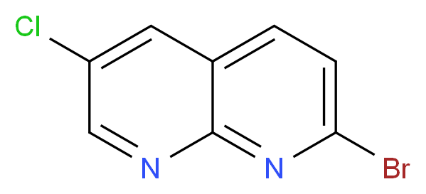 2-bromo-6-chloro-1,8-naphthyridine_分子结构_CAS_902837-40-5