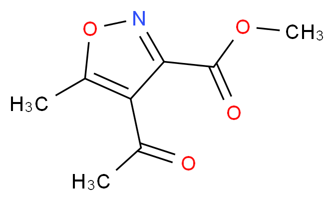 Methyl 4-acetyl-5-methylisoxazole-3-carboxylate_分子结构_CAS_104149-61-3)