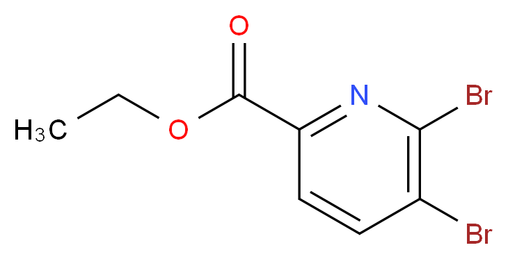 ethyl 5,6-dibromopyridine-2-carboxylate_分子结构_CAS_1214351-33-3