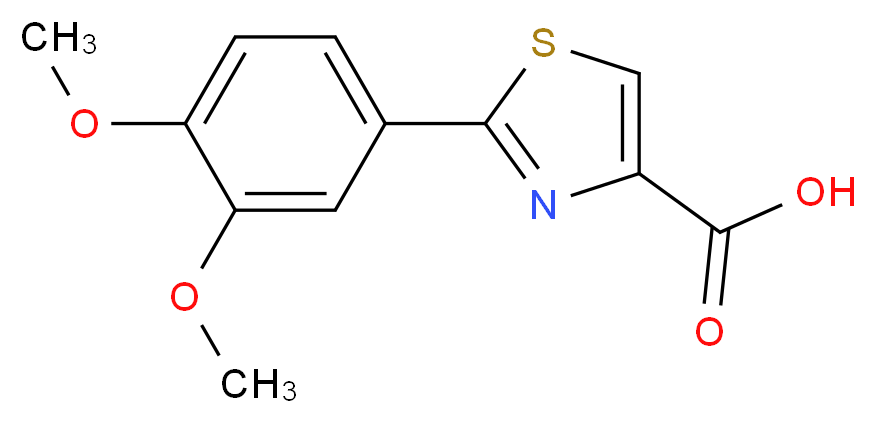 2-(3,4-Dimethoxyphenyl)-1,3-thiazole-4-carboxylic acid_分子结构_CAS_)