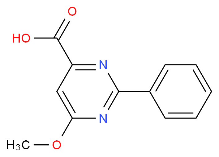 6-Methoxy-2-phenylpyrimidine-4-carboxylic acid_分子结构_CAS_85815-04-9)