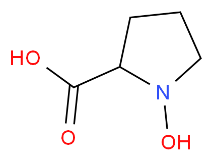 1-hydroxypyrrolidine-2-carboxylic acid_分子结构_CAS_51-35-4