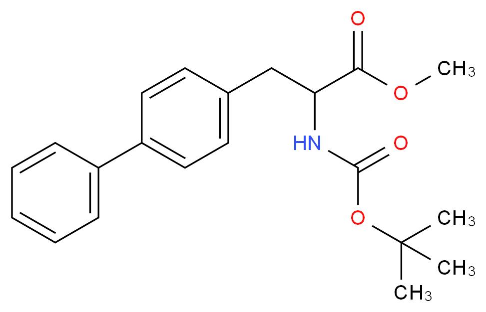 (S)-Methyl N-tert-butoxycarbonyl-3-(4-biphenylyl)-2-aminopropionate 98%_分子结构_CAS_137255-86-8)