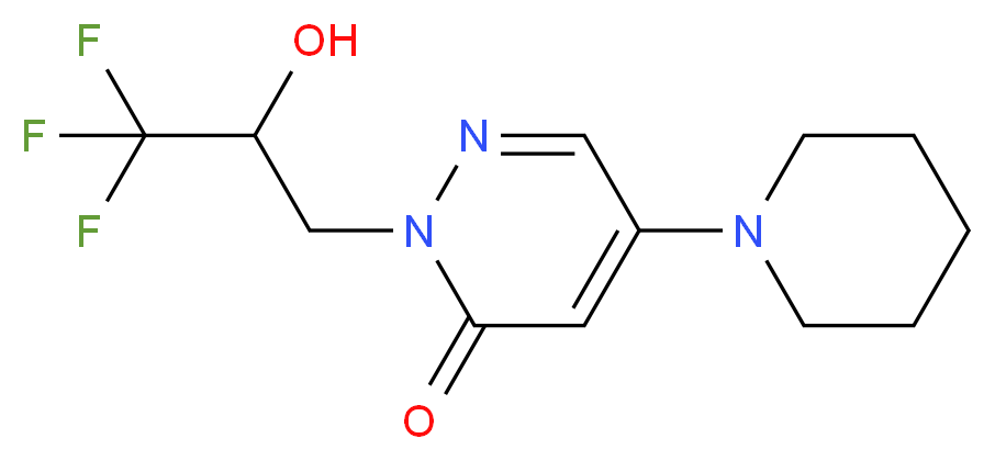 5-(1-piperidinyl)-2-(3,3,3-trifluoro-2-hydroxypropyl)-3(2H)-pyridazinone_分子结构_CAS_)