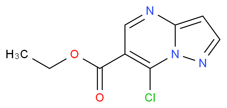 Ethyl 7-chloropyrazolo[1,5-a]pyrimidine-6-carboxylate_分子结构_CAS_43024-70-0)