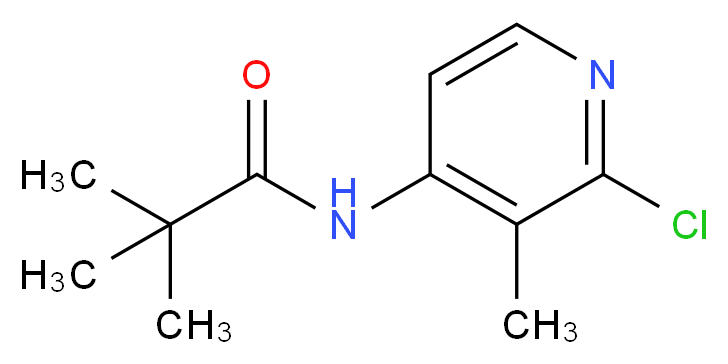 N-(2-Chloro-3-methylpyridin-4-yl)pivalamide_分子结构_CAS_)