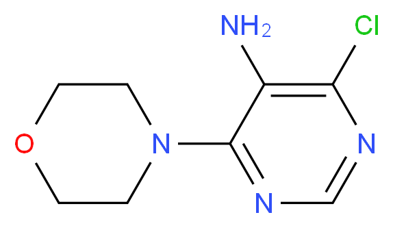 4-chloro-6-(morpholin-4-yl)pyrimidin-5-amine_分子结构_CAS_84762-69-6