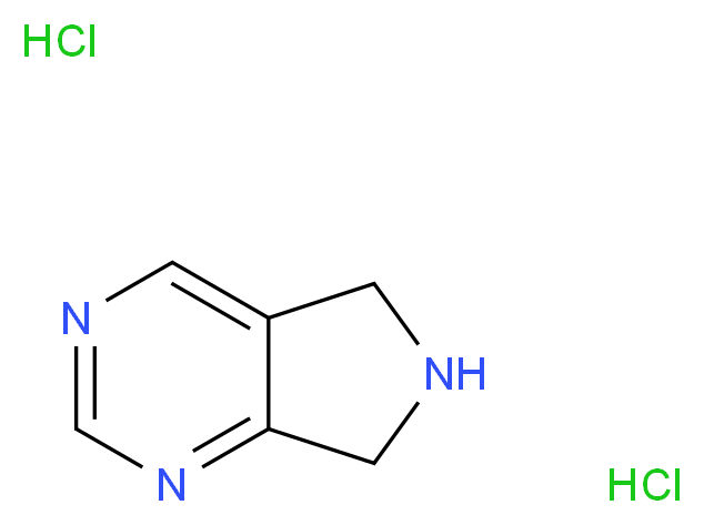 5H,6H,7H-pyrrolo[3,4-d]pyrimidine dihydrochloride_分子结构_CAS_157327-51-0