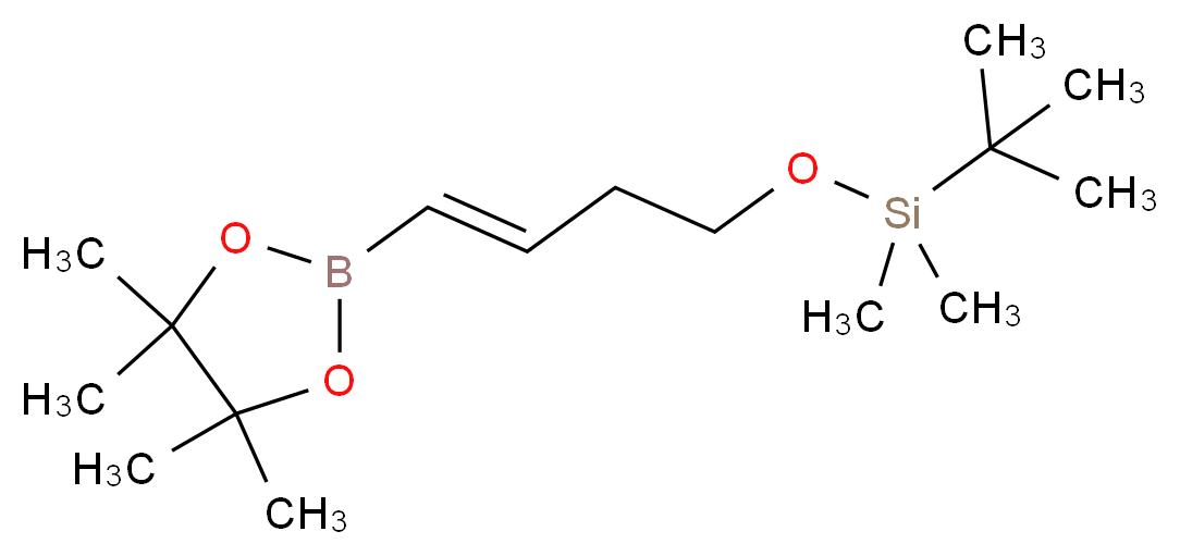 tert-butyldimethyl{[(3E)-4-(tetramethyl-1,3,2-dioxaborolan-2-yl)but-3-en-1-yl]oxy}silane_分子结构_CAS_480425-30-7