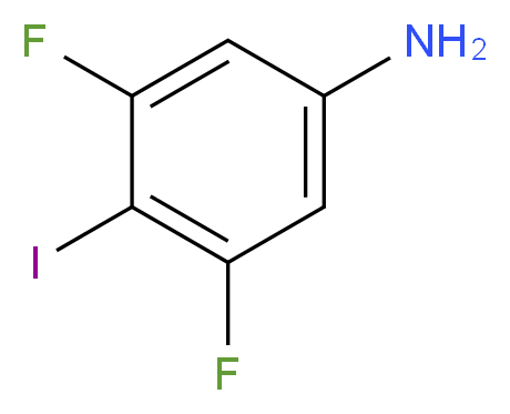 3,5-Difluoro-4-iodoaniline 97%_分子结构_CAS_1542-34-3)