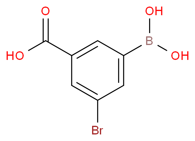 3-溴-5-羧基苯硼酸_分子结构_CAS_913835-73-1)