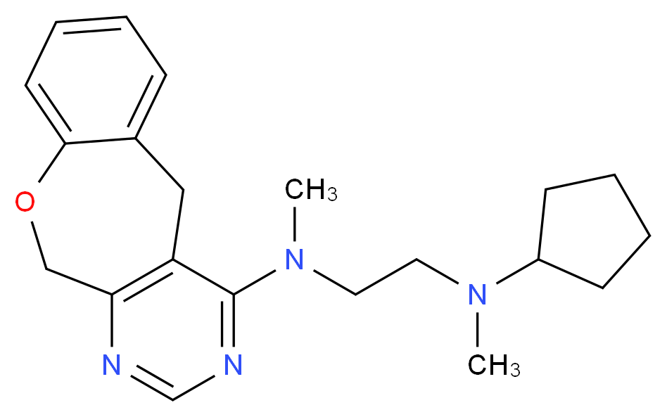 N-cyclopentyl-N'-(5,11-dihydro[1]benzoxepino[3,4-d]pyrimidin-4-yl)-N,N'-dimethylethane-1,2-diamine_分子结构_CAS_)