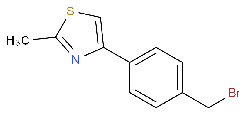 4-[4-(bromomethyl)phenyl]-2-methyl-1,3-thiazole_分子结构_CAS_857283-95-5)