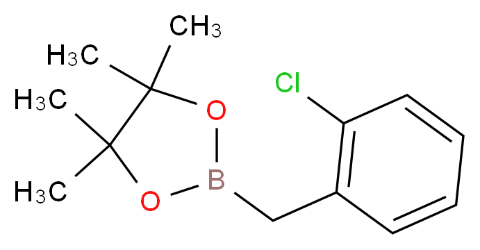 2-(2-chlorobenzyl)-4,4,5,5-tetramethyl-1,3,2-dioxaborolane_分子结构_CAS_1365565-86-1)